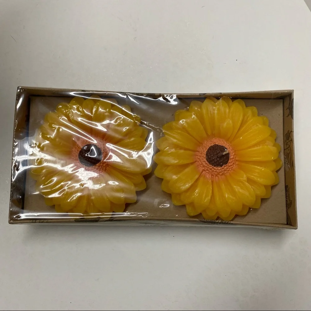 Sunflower Floating Candles New In Box New Old Stock Vintage?